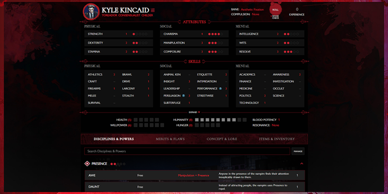 Full Character Sheet